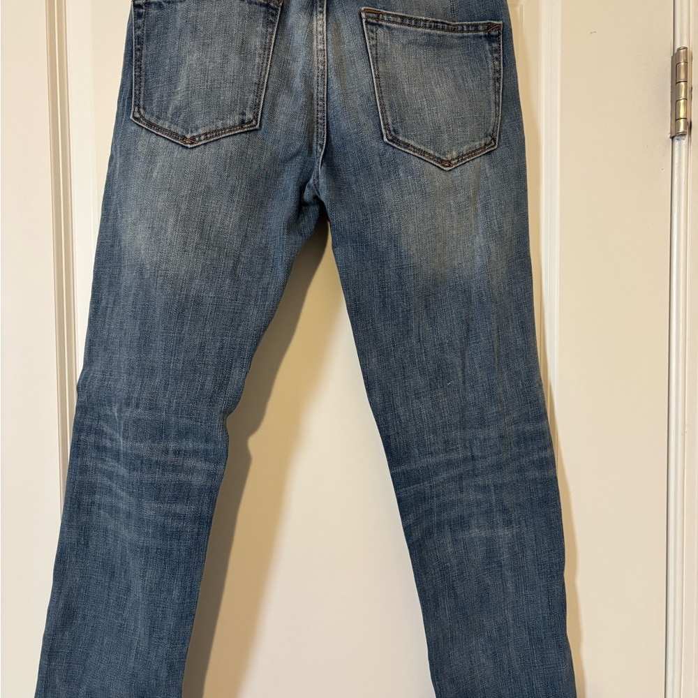 Women's Distressed Blue Sexy Boyfriend Jeans - Picture 3 of 3